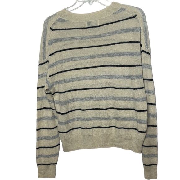 Aritzia Wilfred Free Wool Mohair Blend Striped Sweater. Size Medium. - Picture 3 of 7